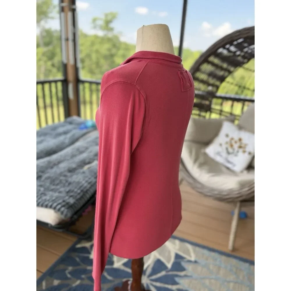 Free People Women's Polo Long Sleeve MD